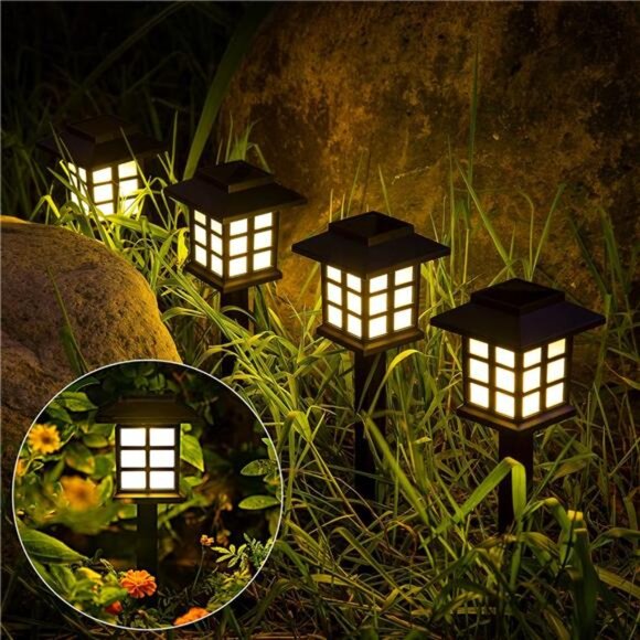Solar Outdoor Lights，8 Pack LED Solar Lights Outdoor Waterproof - Picture 1 of 6